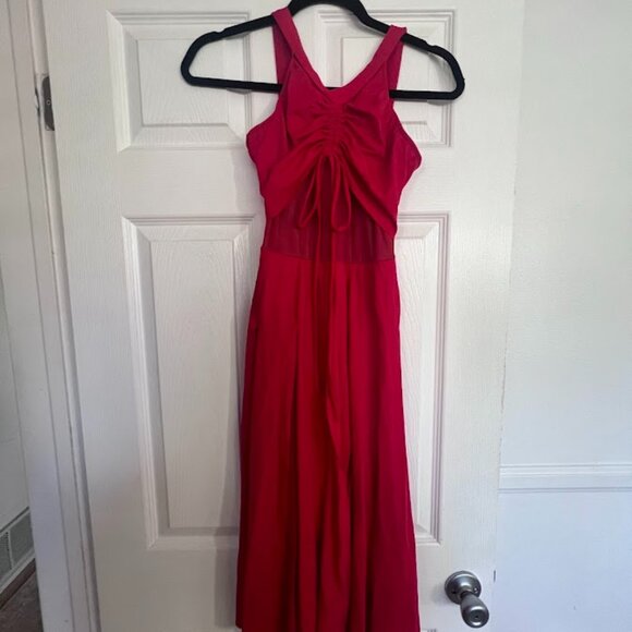 RED LONG LYRICAL DRESS - Picture 1 of 5